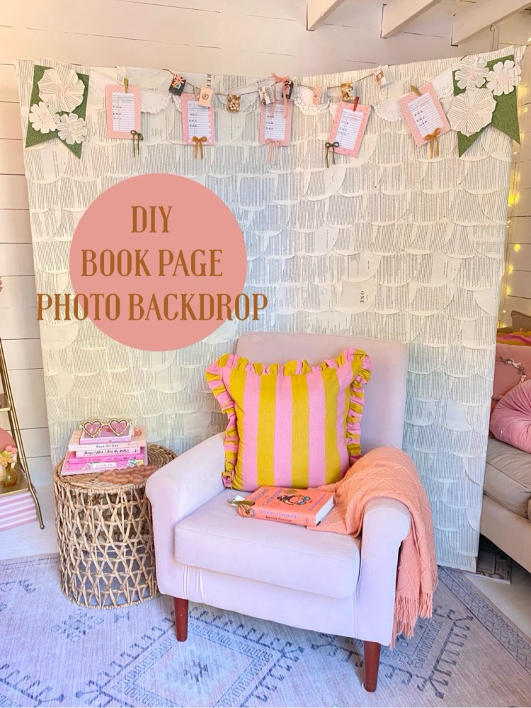 Back Drop Book DIY Book Page Photo Backdrop – The Happy Door
